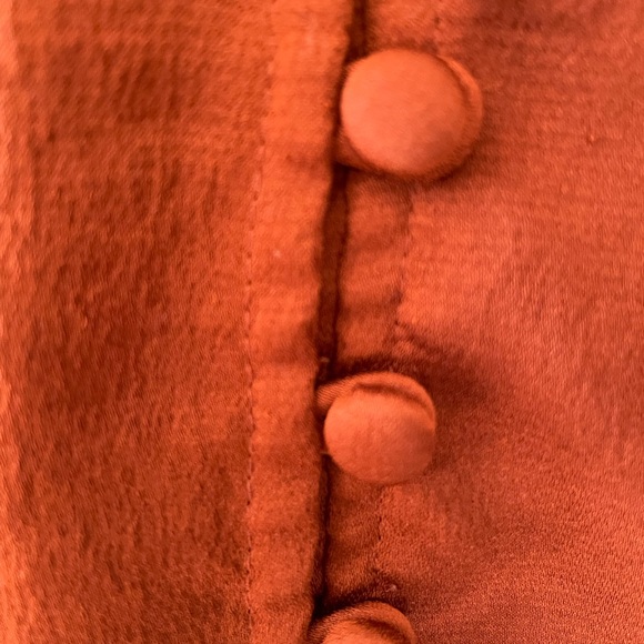 Express Terracotta Ruffled Blouse - Picture 3 of 5
